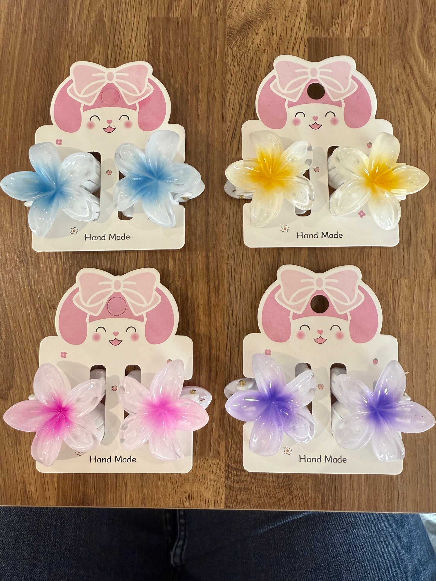 Mini Hibiscus Hair Clip Pair