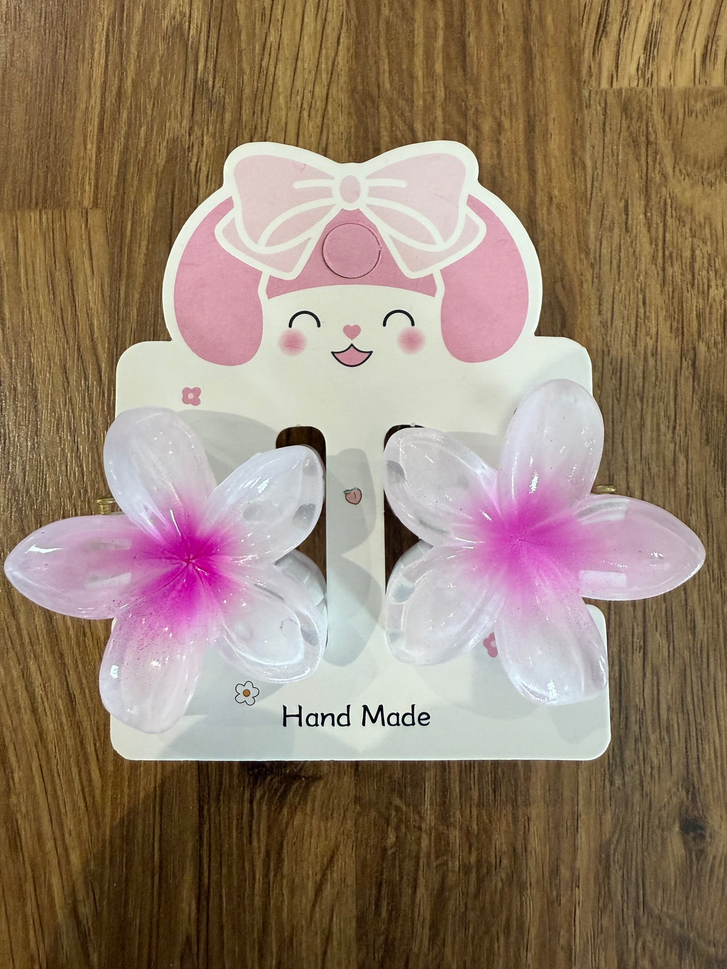 Mini Hibiscus Hair Clip Pair