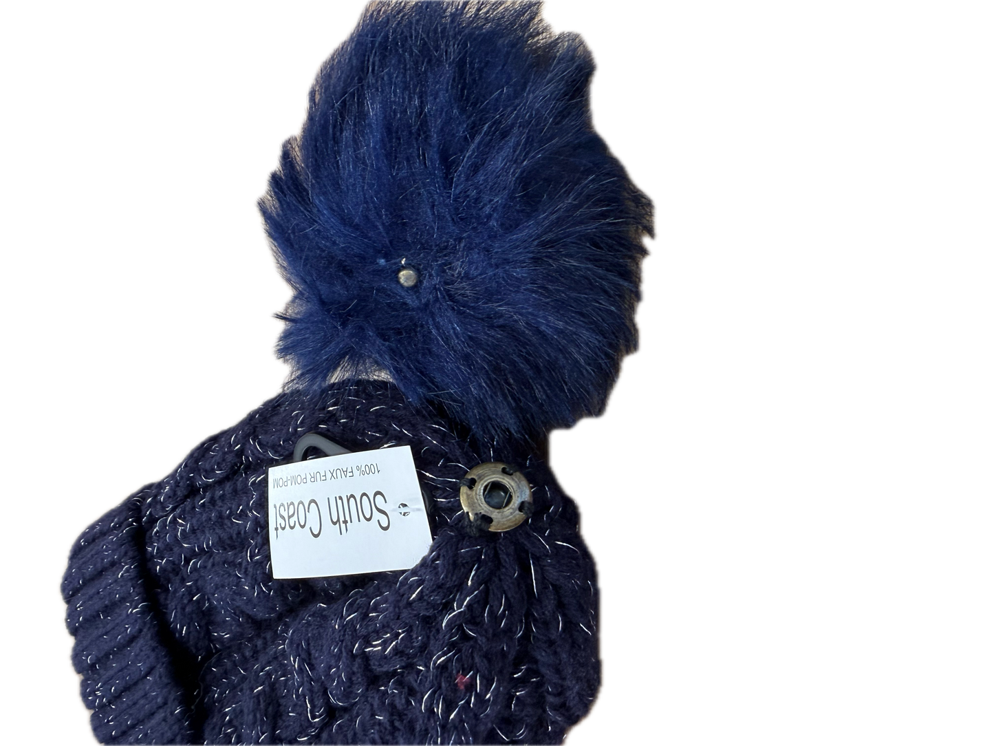Sparkly Bobble Hat with Snowflake Badge