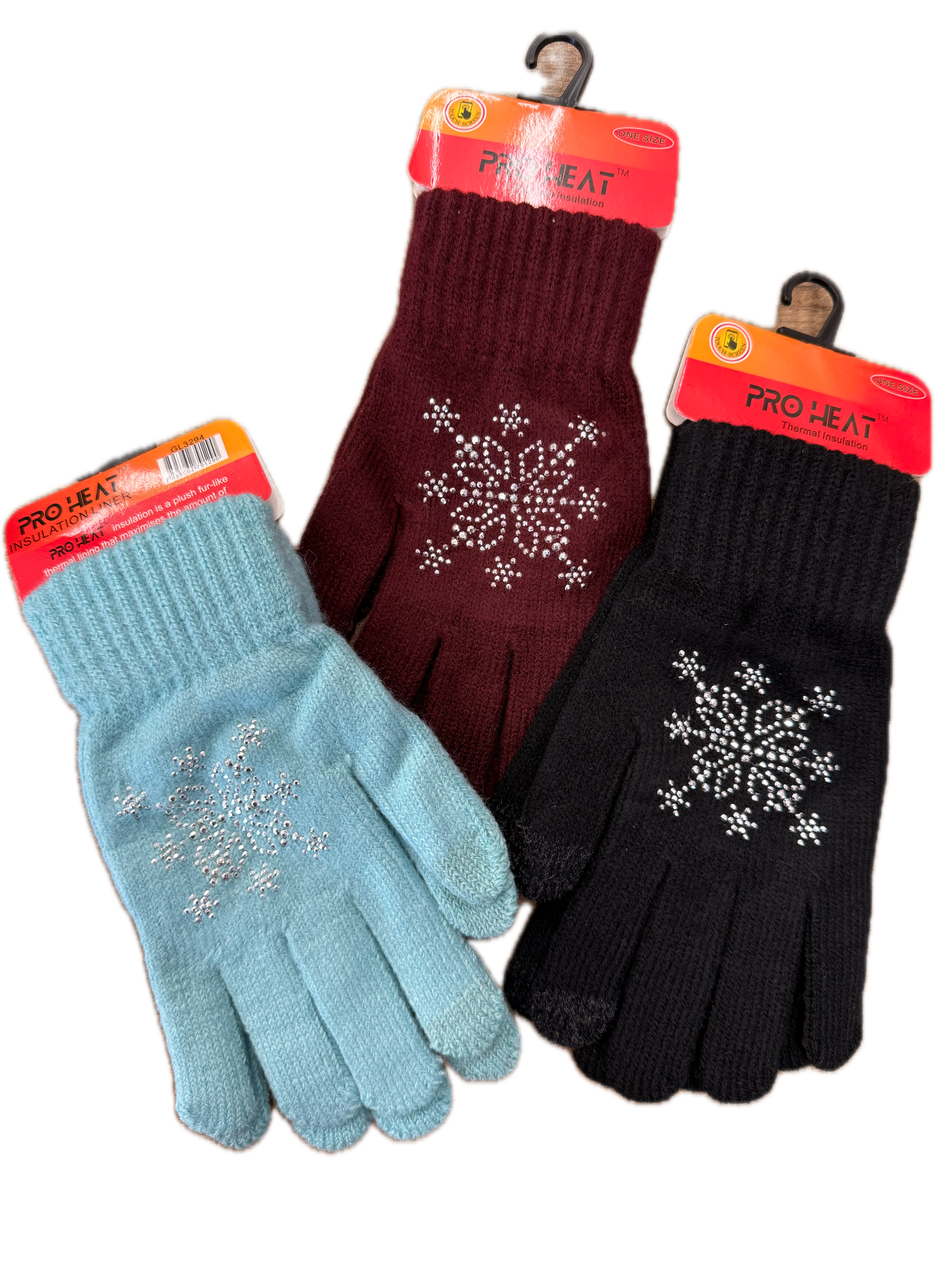 Snowflake Diamante Touch Screen Gloves