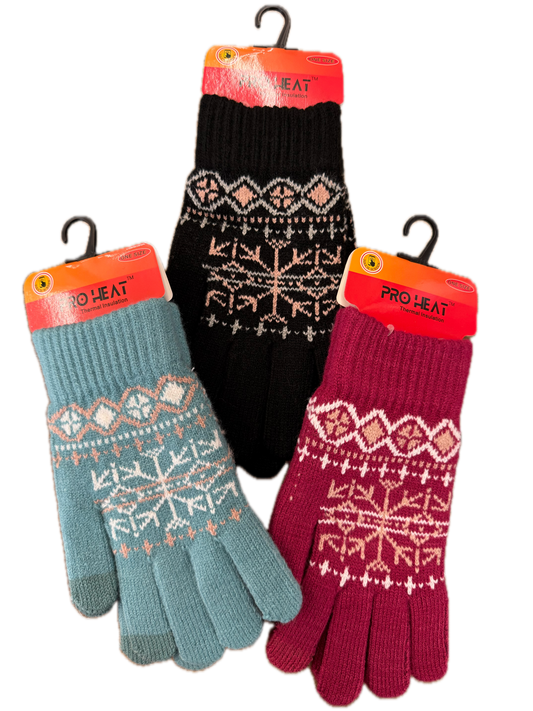 Winter Pattern Touch Screen Gloves