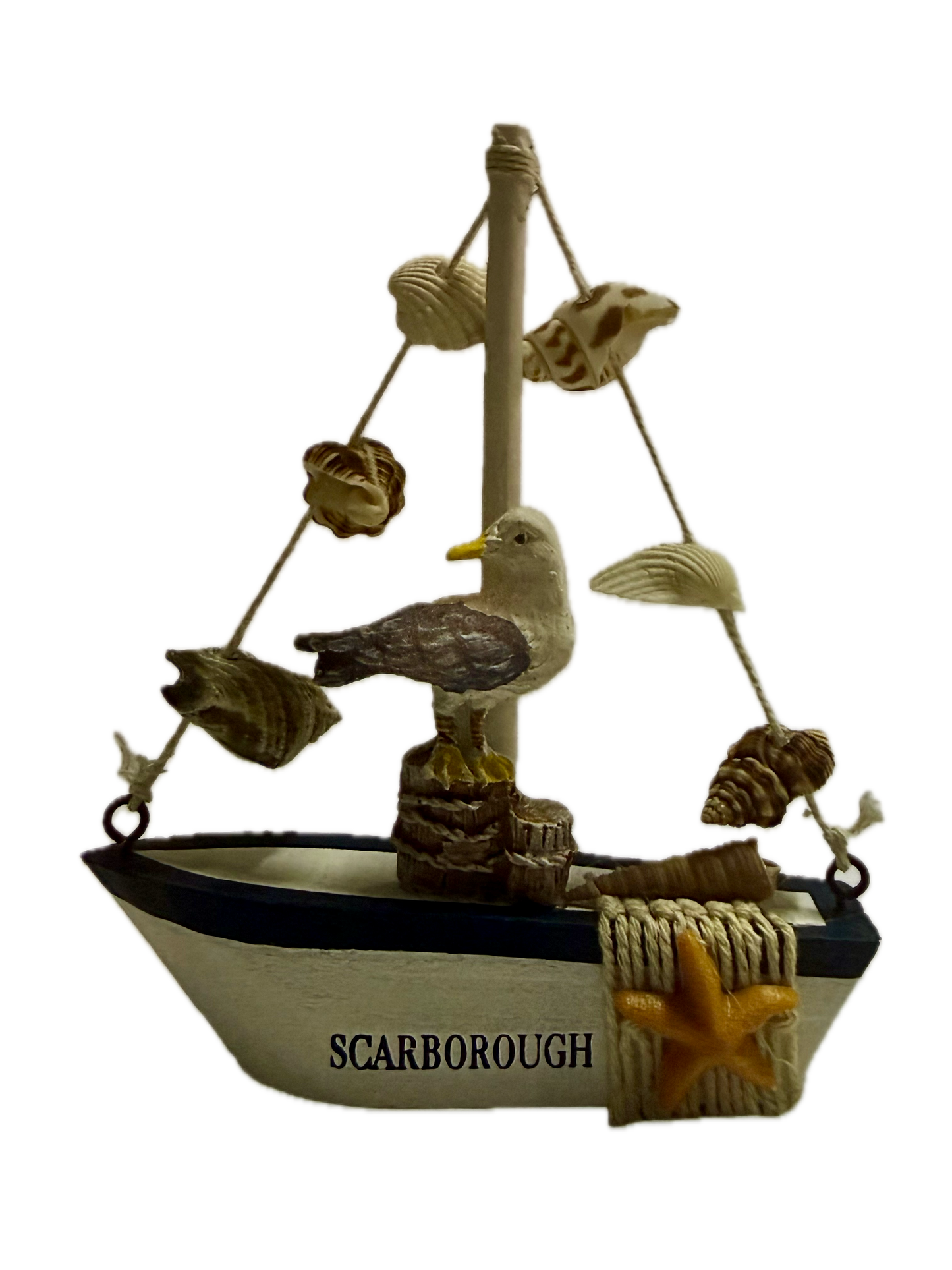 Scarborough Boat and Seagull Figurine