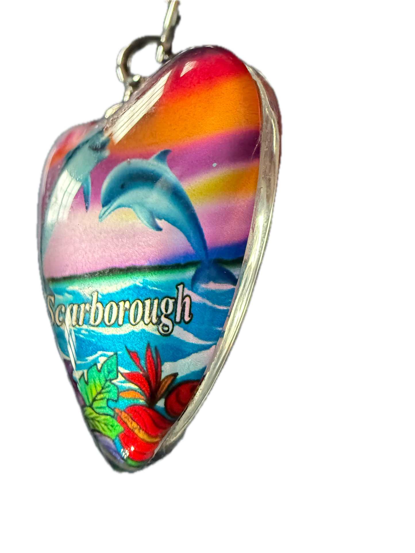 Dolphin Heart Scarborough Keyring