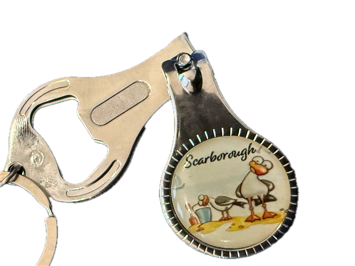 Nail Clipper & Bottle Opener Keyring - Scarborough Seagull