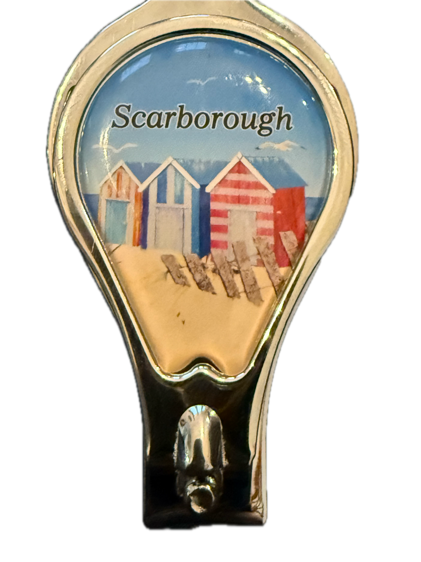 Nail Clipper & Bottle Opener Keyring - Scarborough Beach Hut