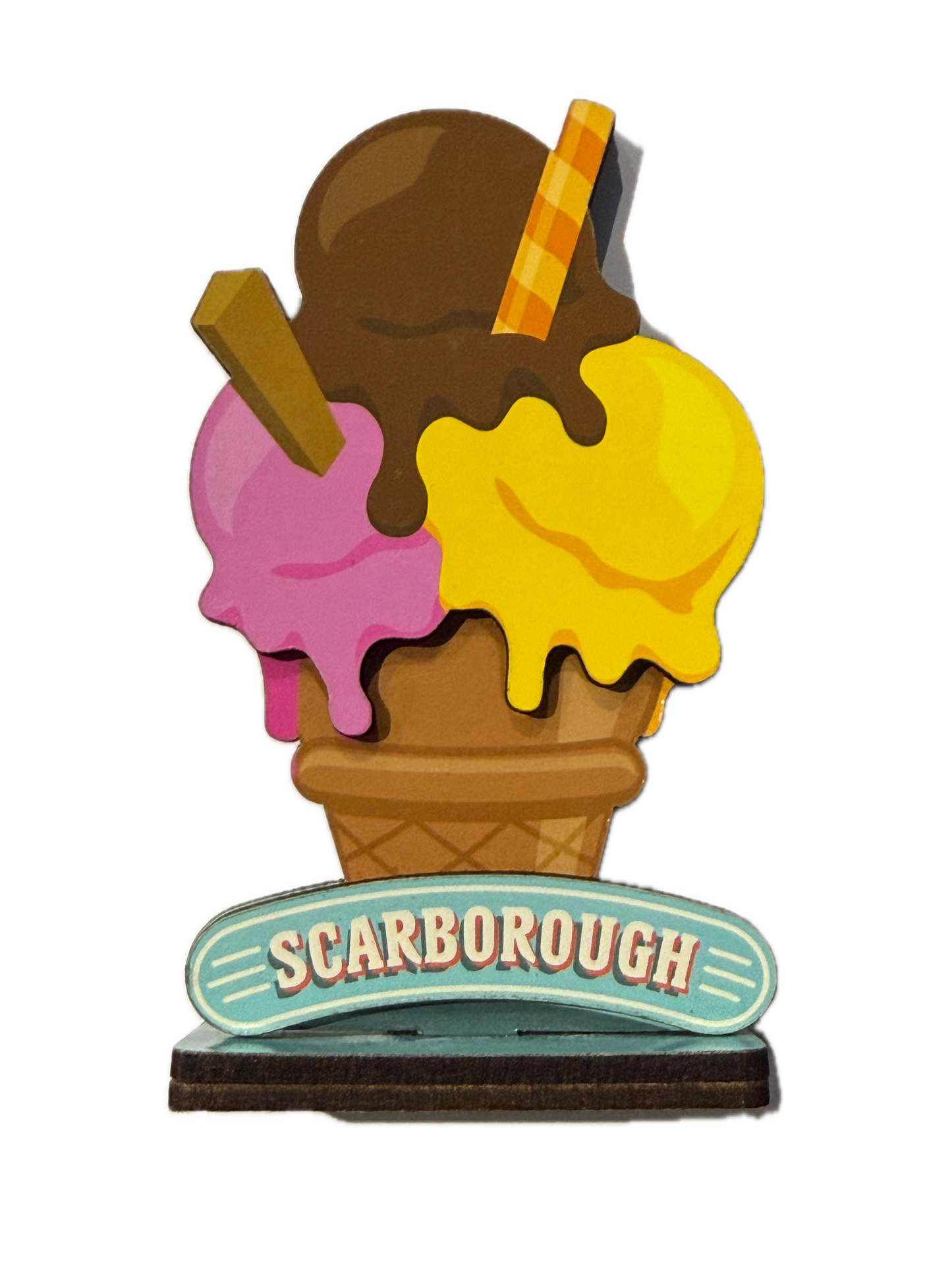 Ice Cream Wooden Ornament