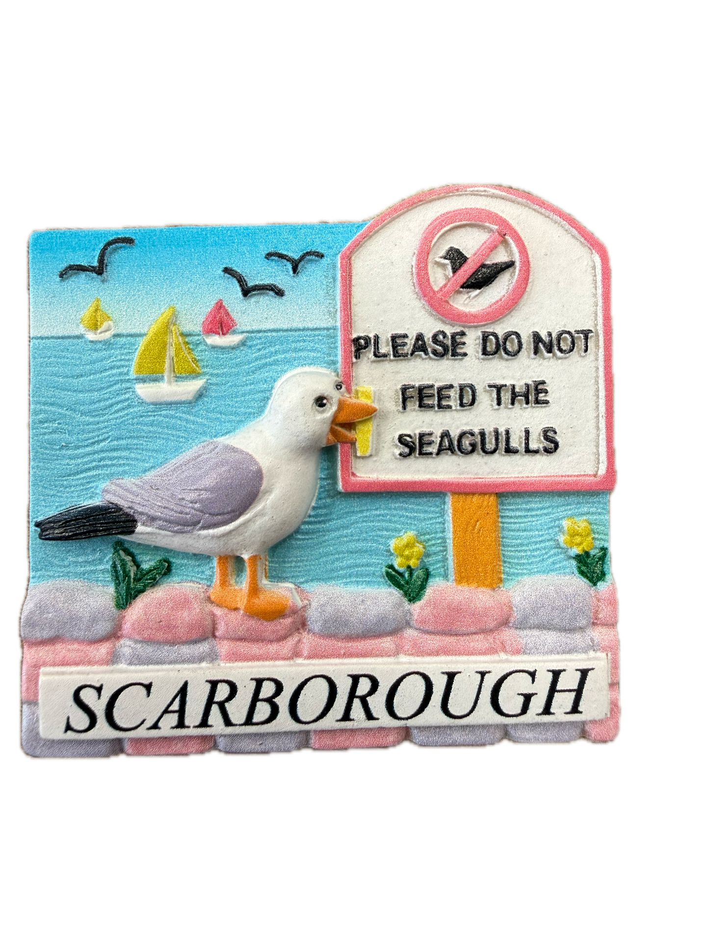 Don't Feed The Gulls Magnet - Scarborough