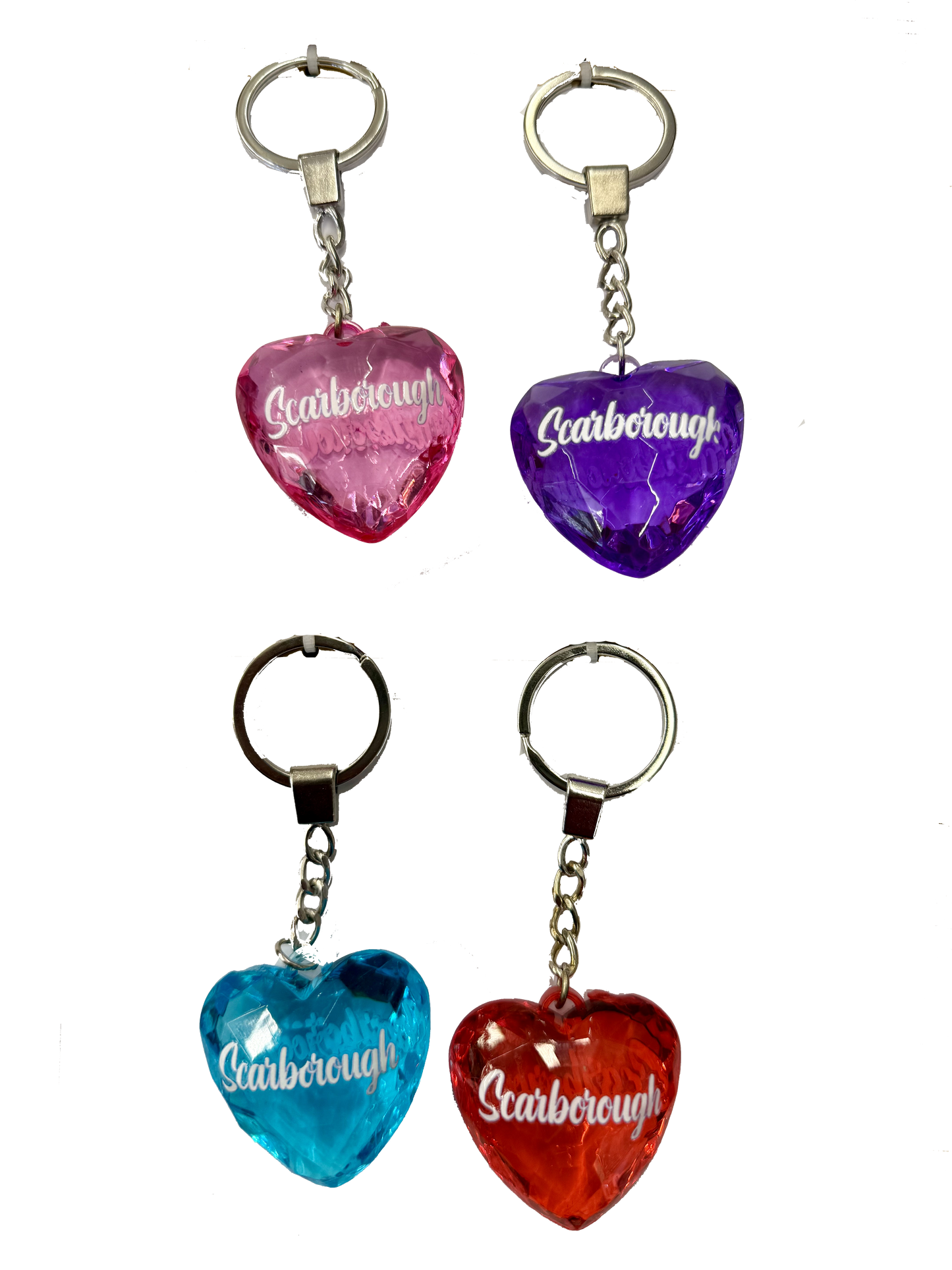 Diamond Heart Scarborough Keyring