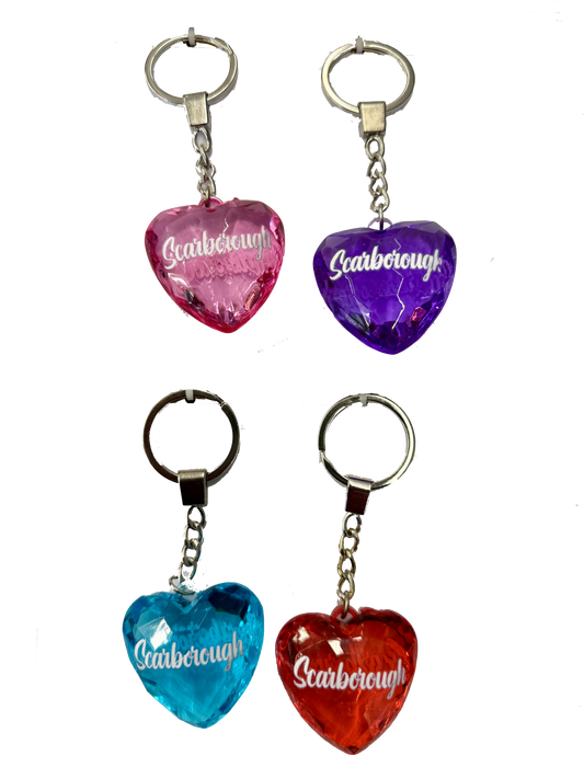 Diamond Heart Scarborough Keyring