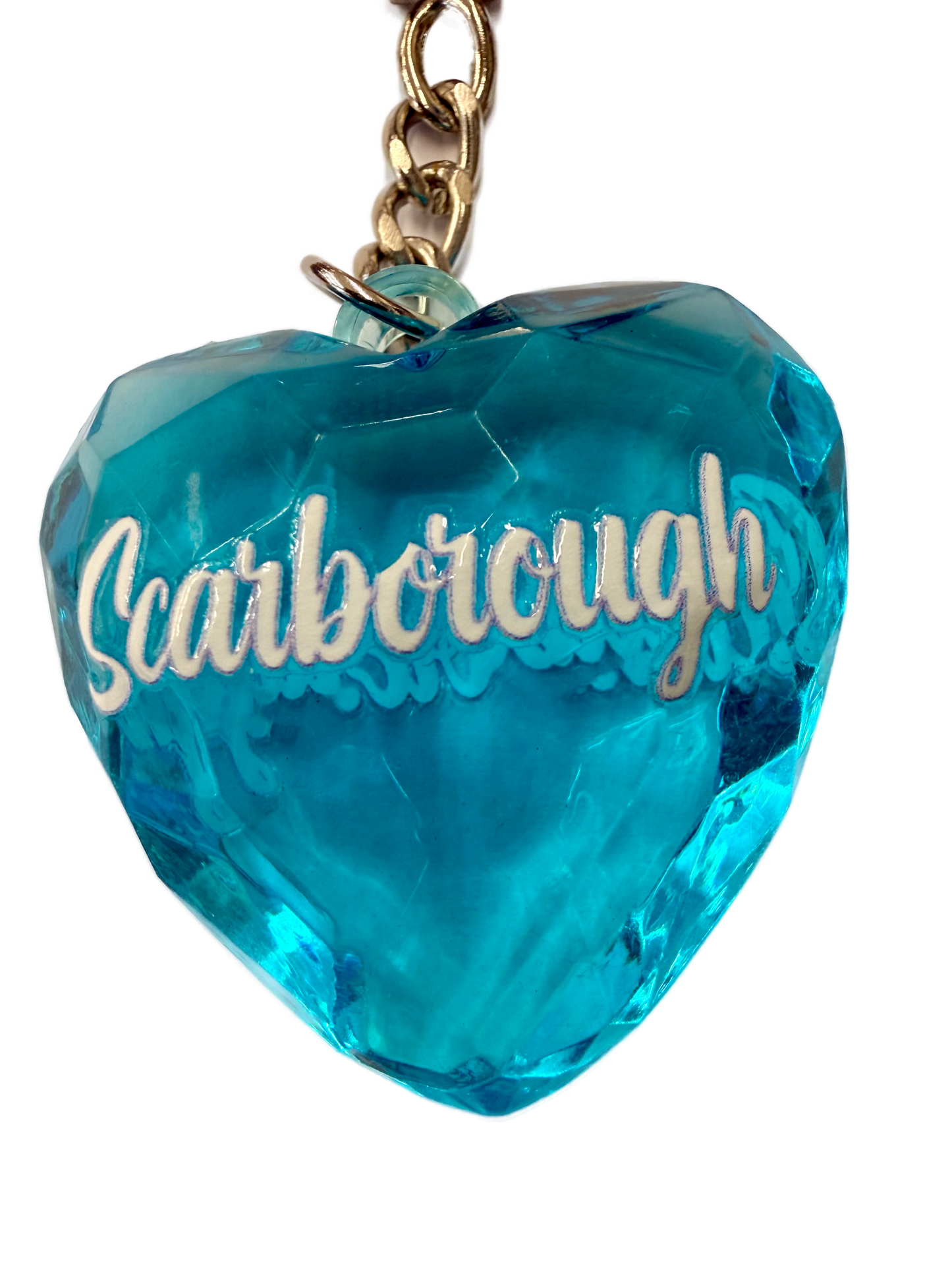 Diamond Heart Scarborough Keyring