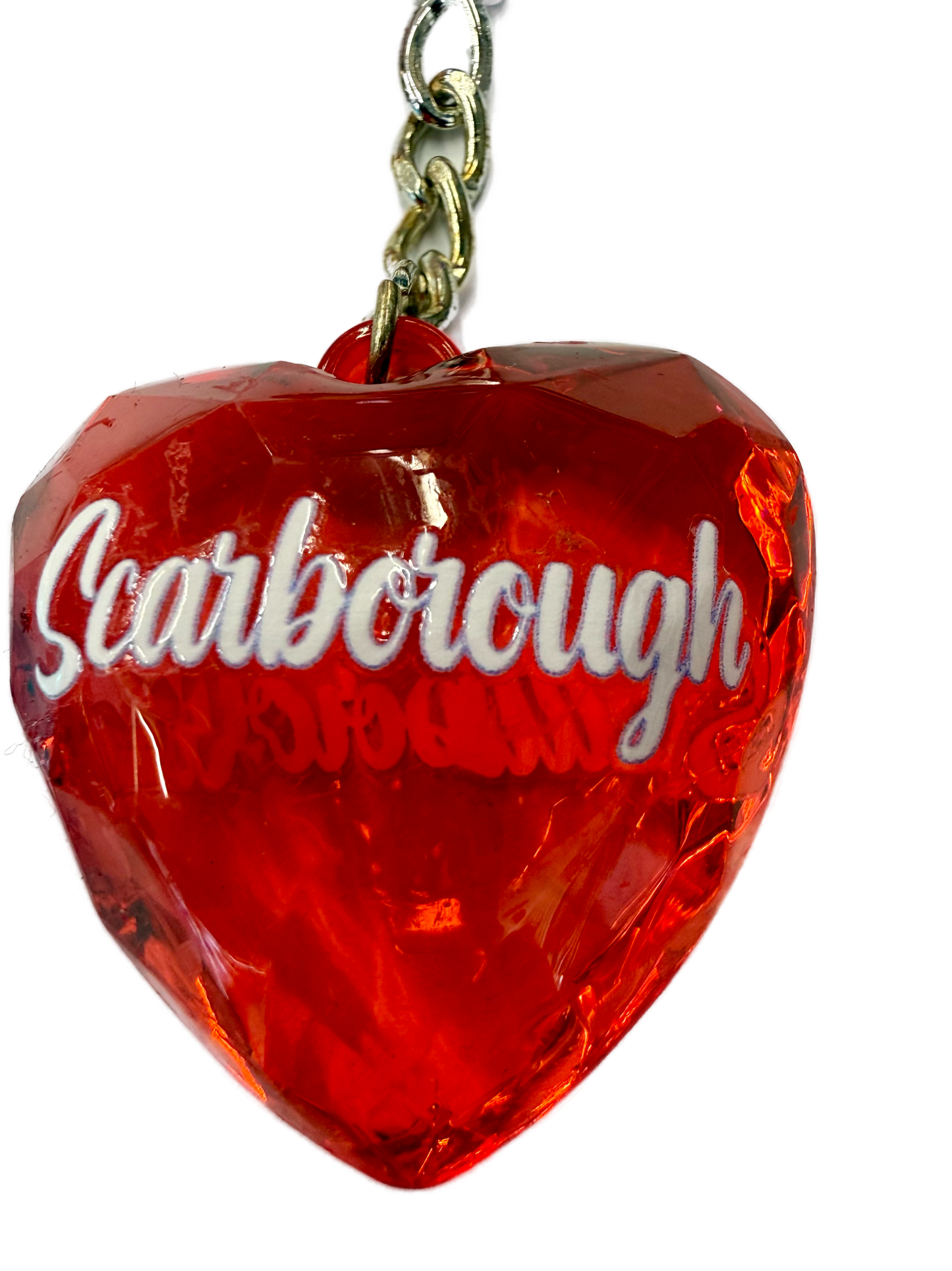 Diamond Heart Scarborough Keyring
