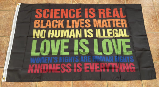 Science is Real (BLM) Black Lives Matter 5’x3′
