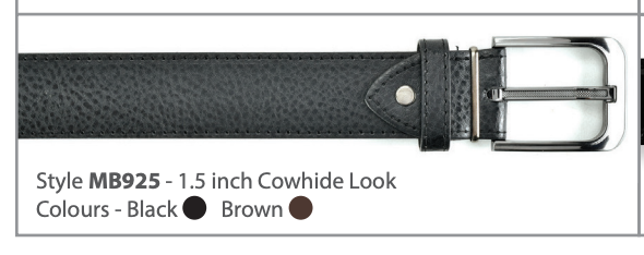 Belt - Leather Black MB925Bl