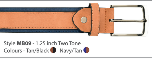 Belt - Leather Tan/Black MB09