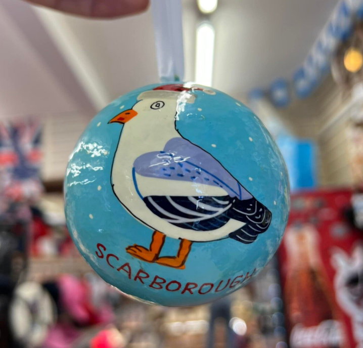 Scarborough Seagull Christmas Bauble