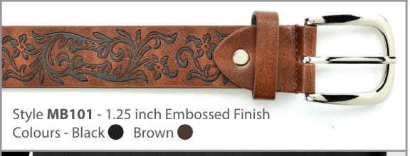 Belt - Leather Black MB101Bl