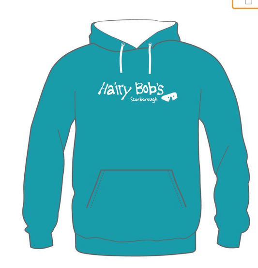 Hairy Bob's Hoodie ~ Caribbean Blue