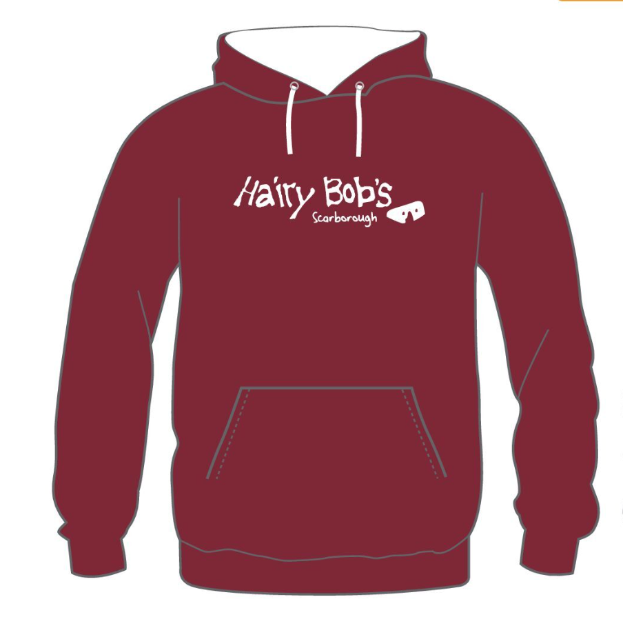 Hairy Bob's Hoodie ~ Maroon