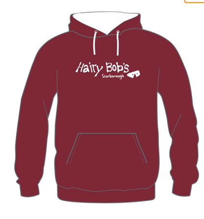 Hairy Bob's Hoodie ~ Wine Melange