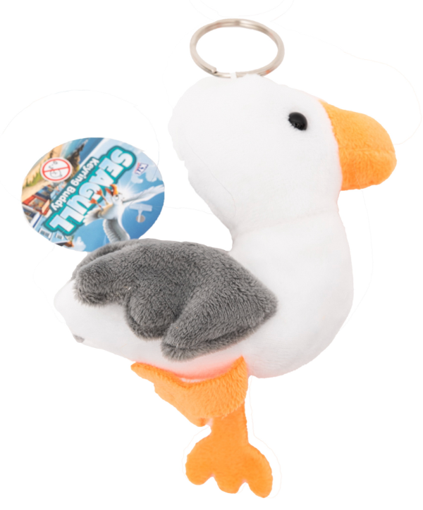 Plush Seagull Keyring