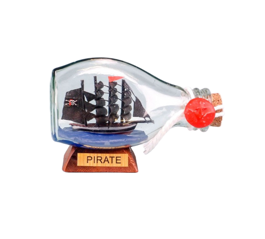 Ship in a Dimple Bottle - Pirate Ship