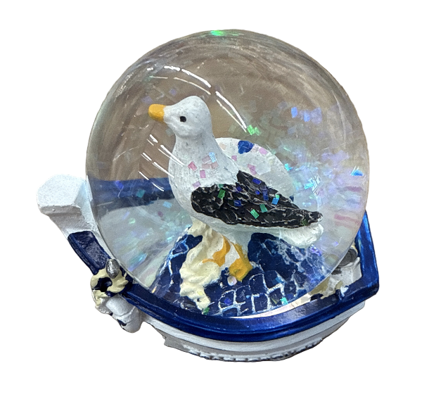 Scarborough Seagull Boat Snowglobe