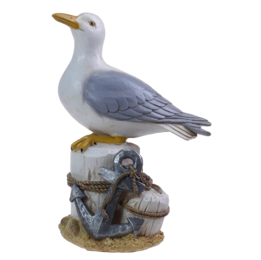 Seagull on Post with Anchor