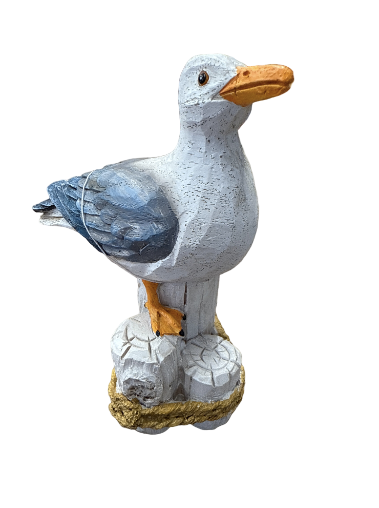 Seagull on Driftwood Stump, 17cm