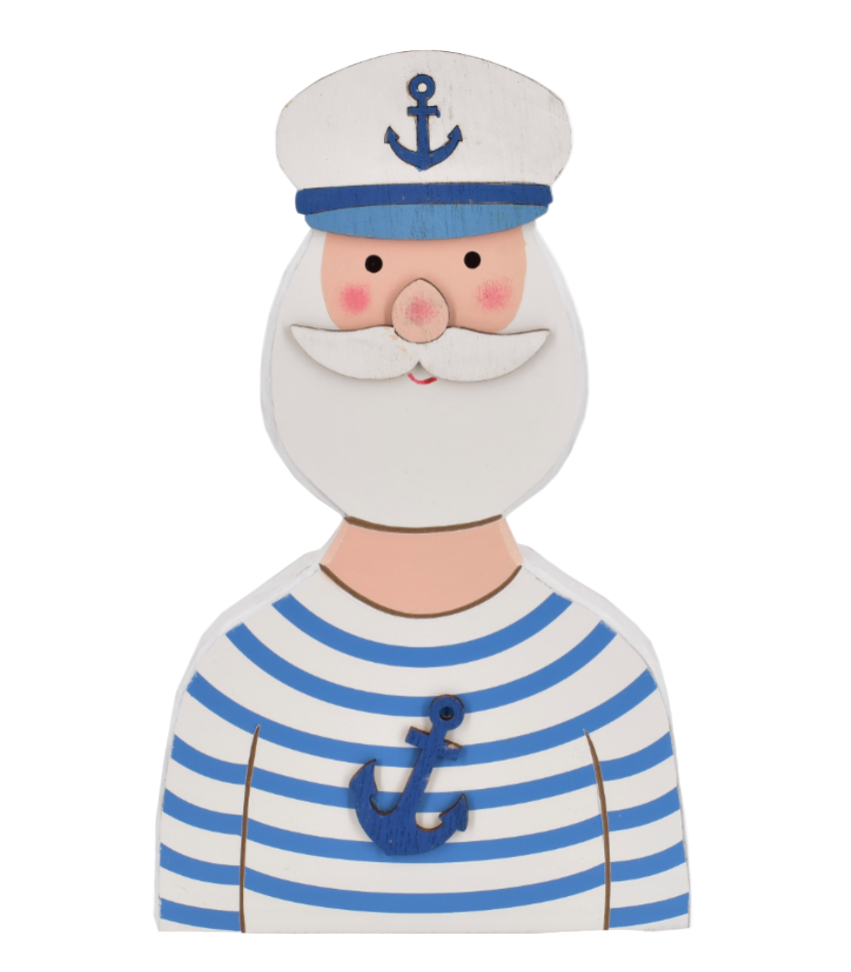Wooden Fisherman Ornament - 22cm