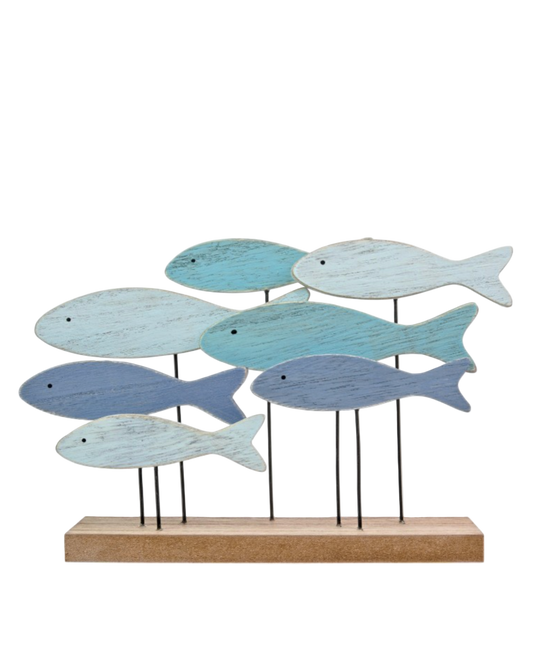 Wooden Shoal of Fish