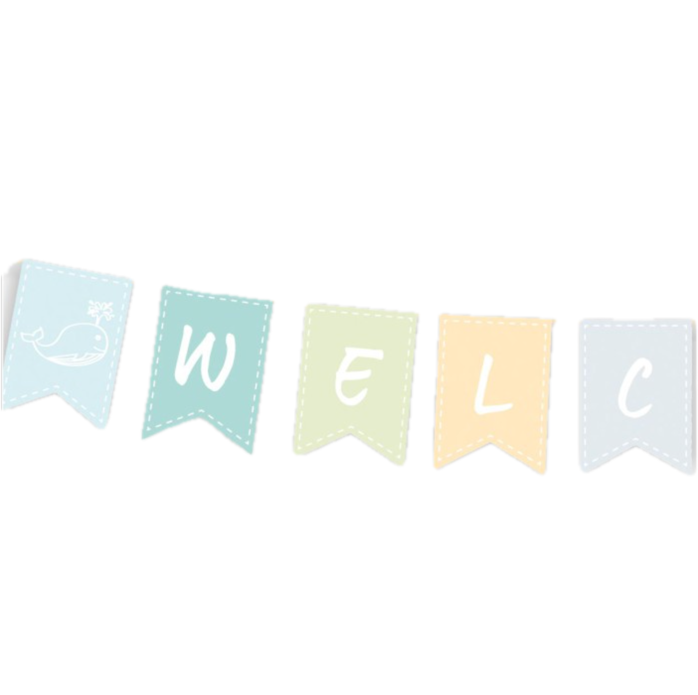 Wooden "Welcome" Bunting, 120cm