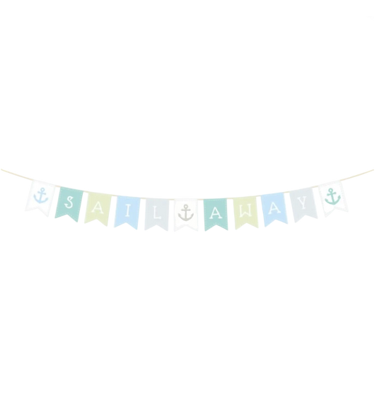 Wooden "Sail Away" Bunting, 140cm