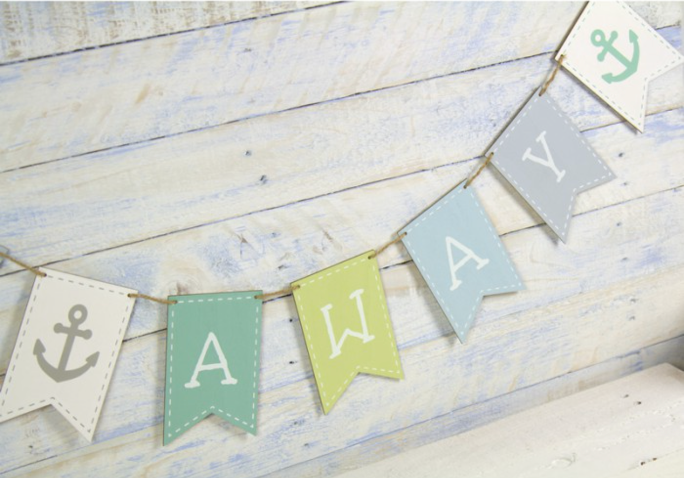 Wooden "Sail Away" Bunting, 140cm