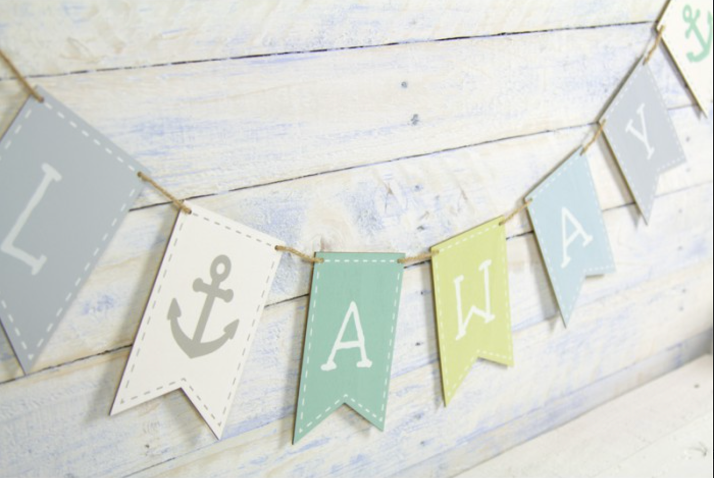 Wooden "Sail Away" Bunting, 140cm