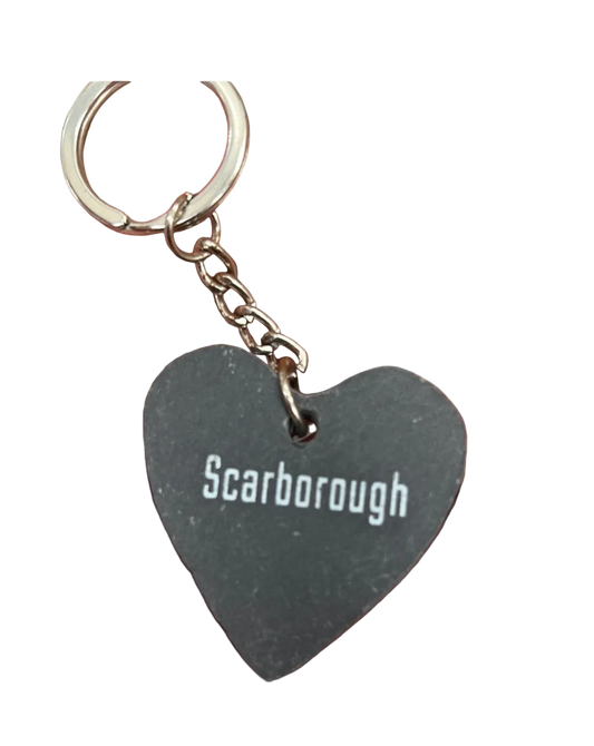 Slate Heart Keyring - Scarborough