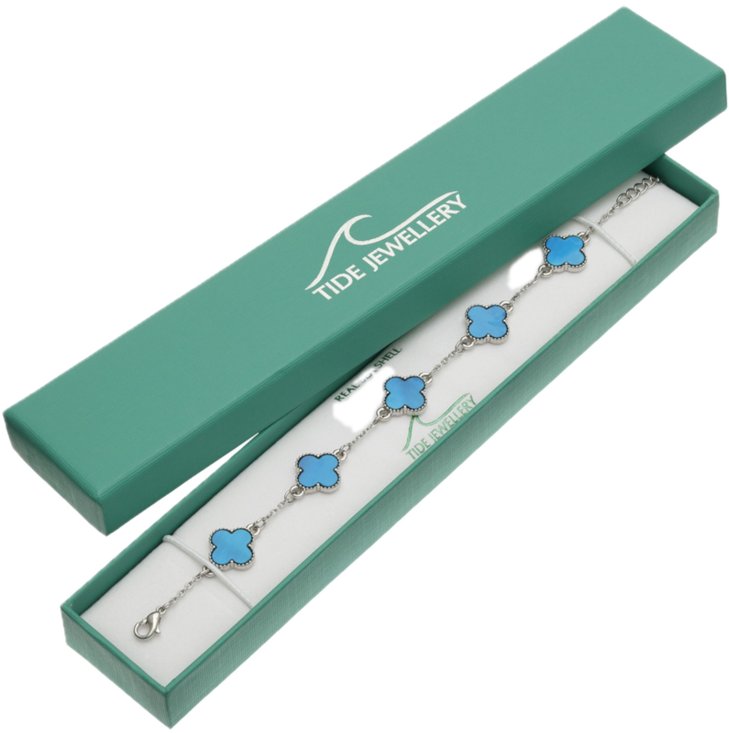 Blue Quatrefoil Bracelet