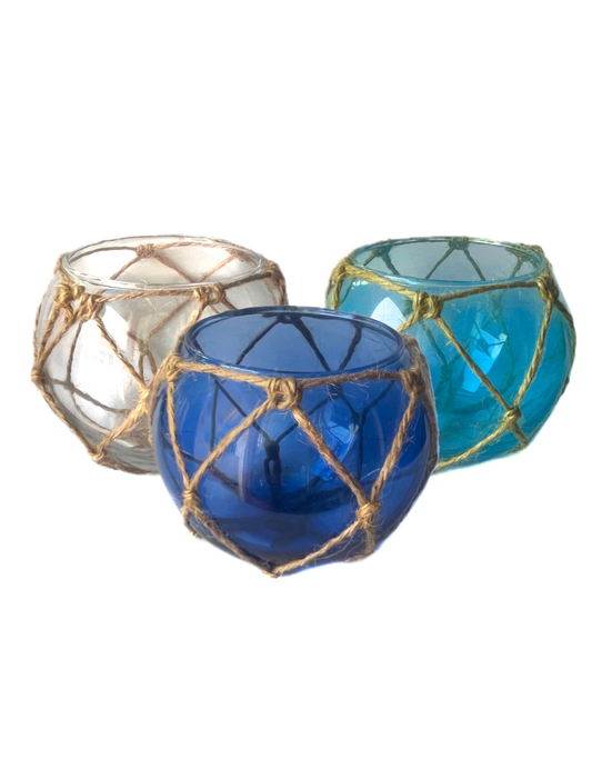 Glass Buoy Tealight Holder