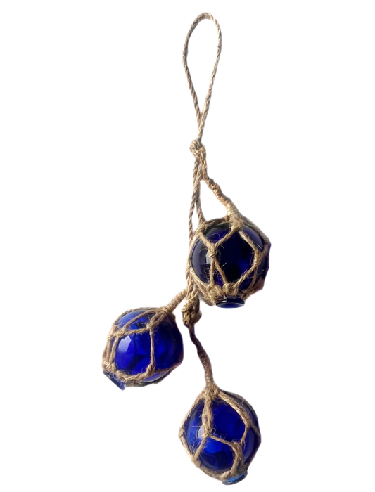 Floats on a Rope - Glass Buoy Triple