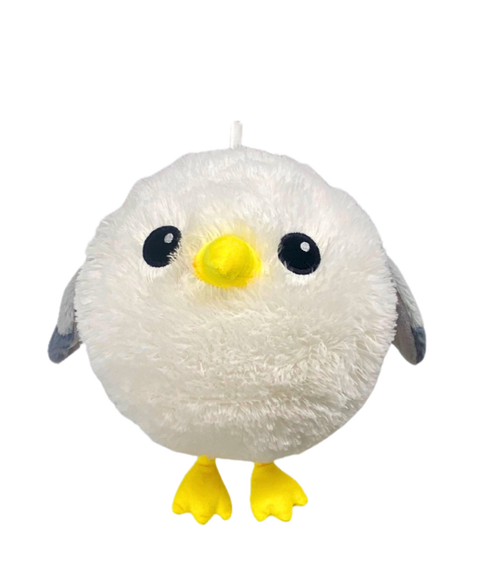 Plush Seagull Ball on a Cord