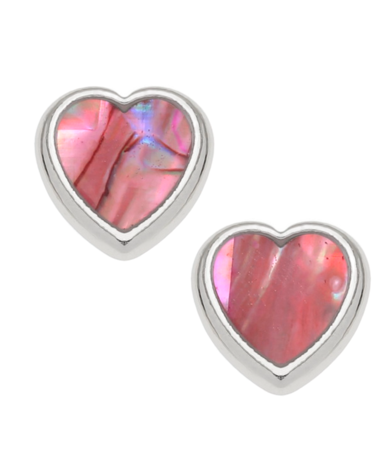 Pink Heart Stud Earrings