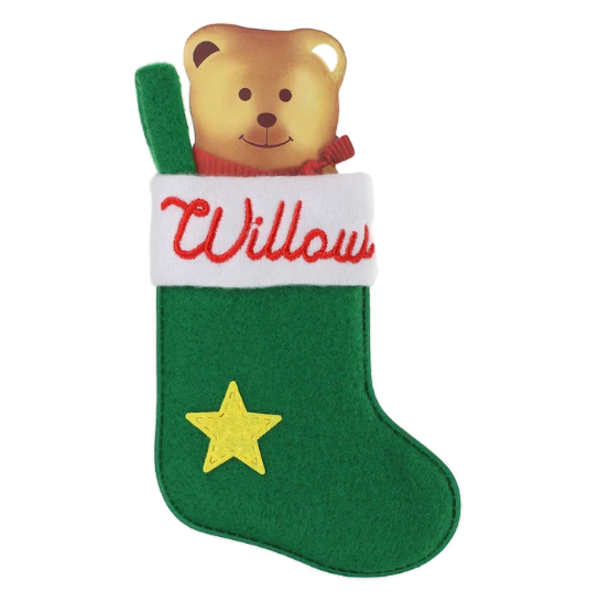 Personalised Mini Christmas Stocking - Names R-Z