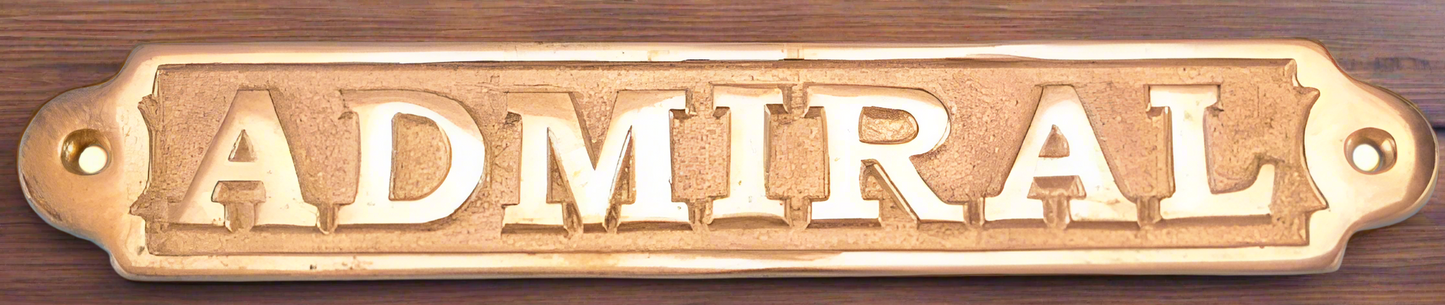 Brass sign - Admiral