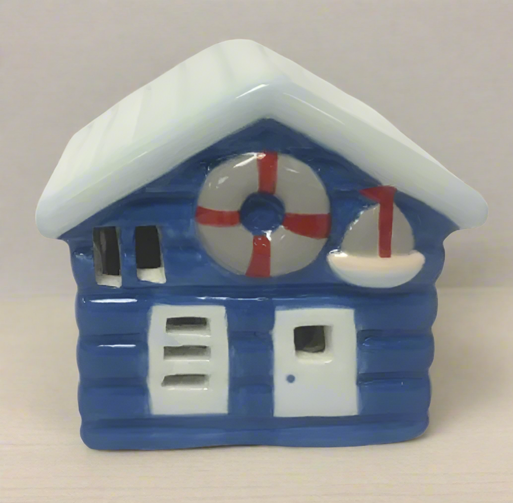 Ceramic Beach Hut LED Light - Small - 2 Assorted Styles