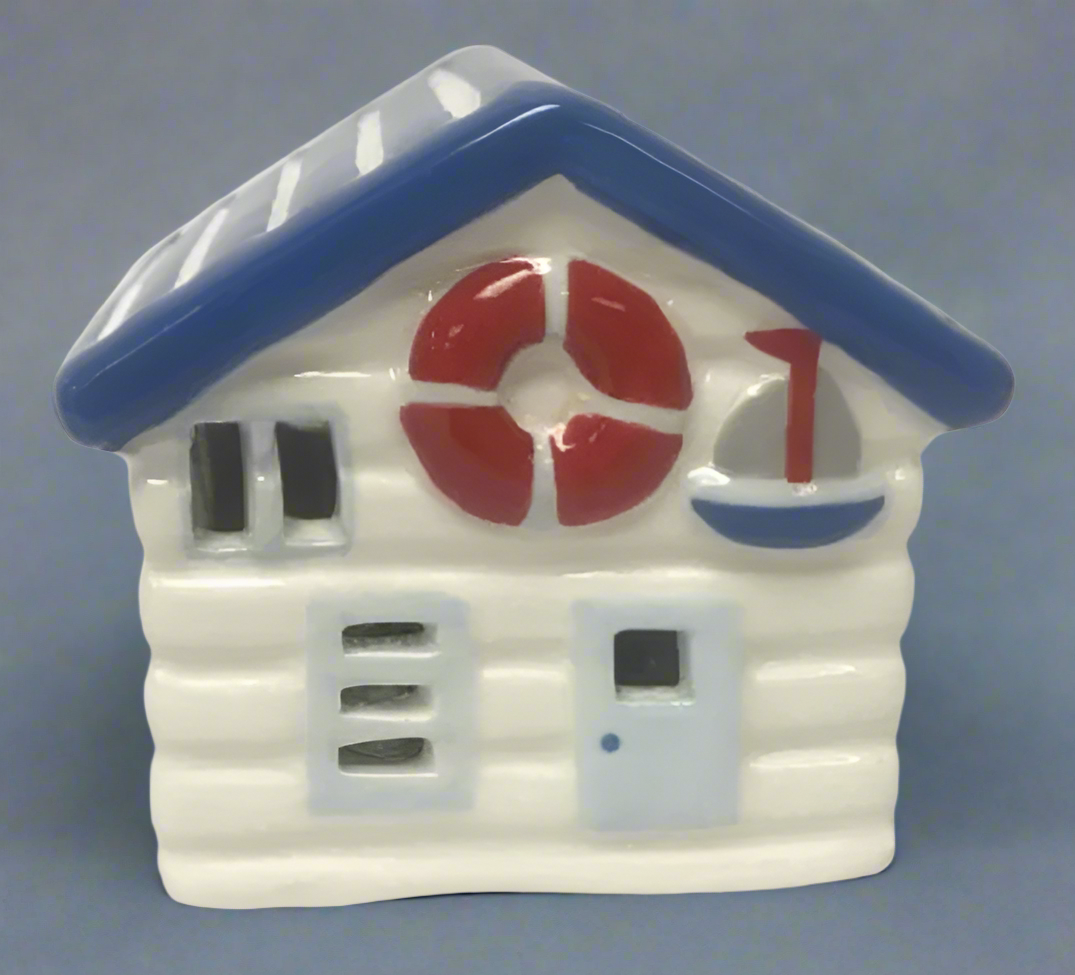 Ceramic Beach Hut LED Light - Small - 2 Assorted Styles