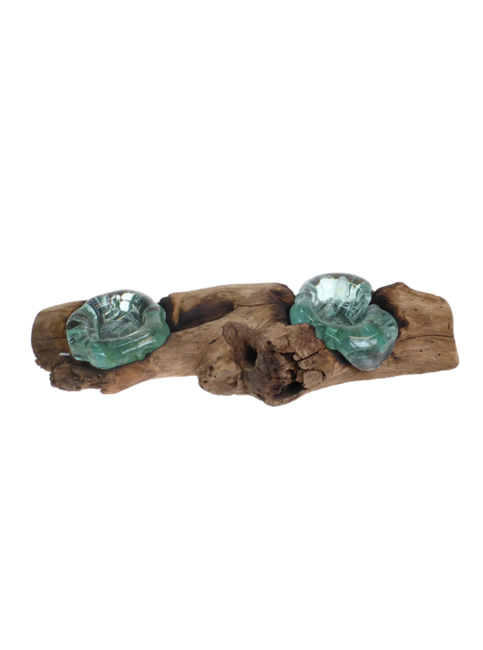 Driftwood Glass Tealight (Double)