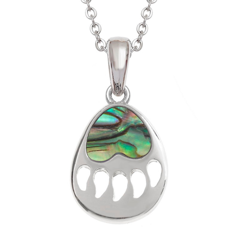 Bear paw print necklace