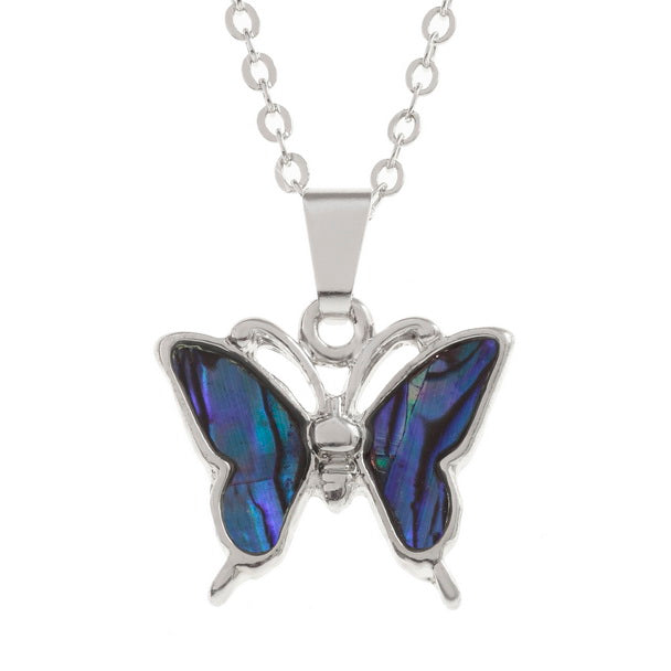 Purple butterfly necklace