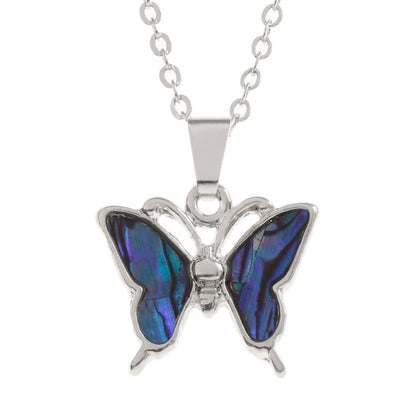 Purple butterfly necklace