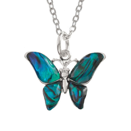 necklace butterfly blue