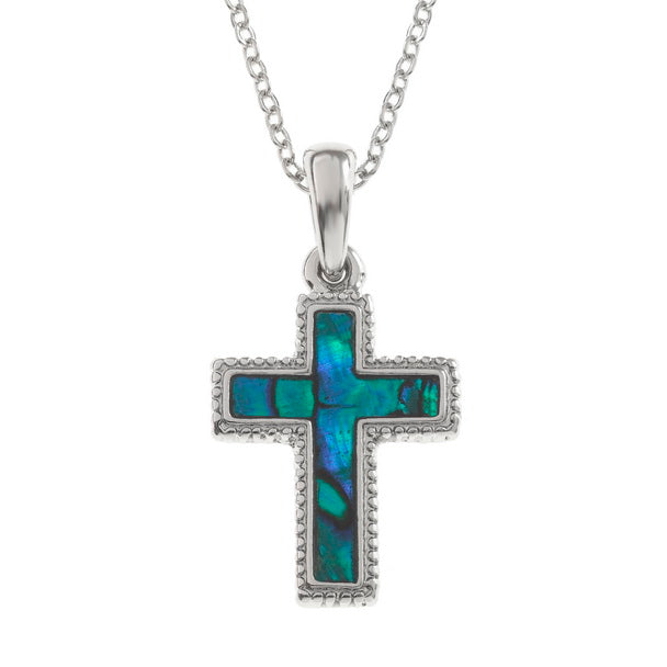 Blue cross necklace